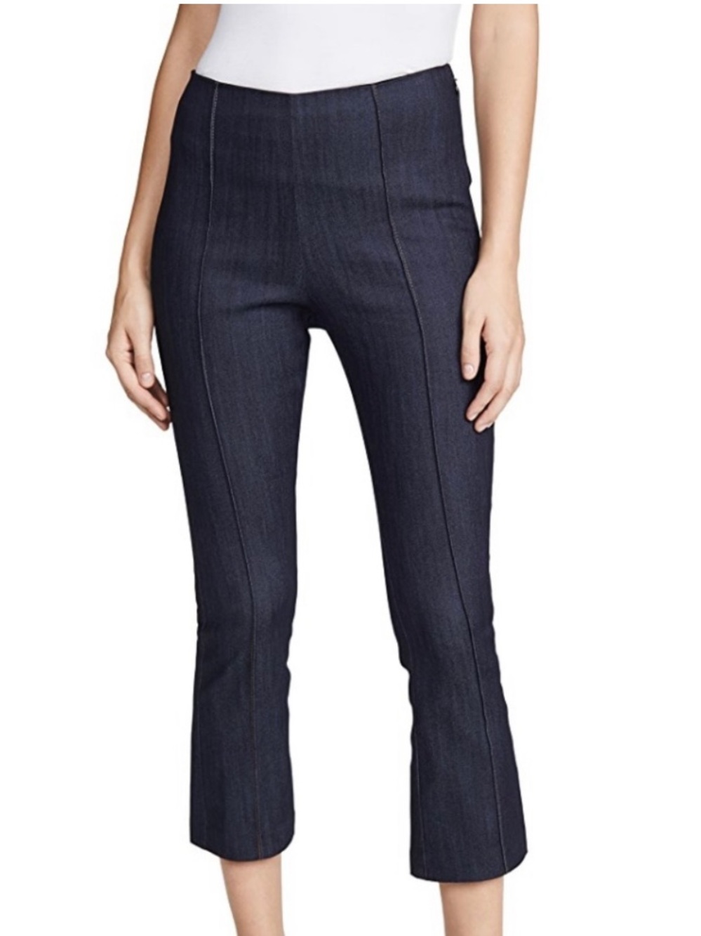 Cinq A Sept Mila Flare Leg Cropped Denim Stretchy Pants Size 2